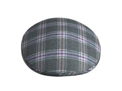 Wool Check Beret 3D model