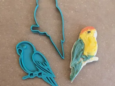 Parrot cookie cutter Free 3D print model