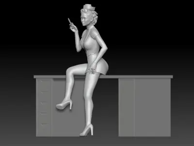 PIN UP NURSE 3 3D print model