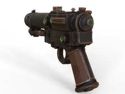 Steampunk Energy Pistol 3D model