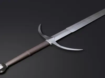 A Medieval Danish Longsword 3D model