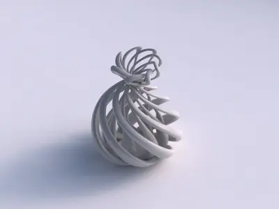 Vase double twisted wide bottom with suqeezed top part pimp u... 3D print model