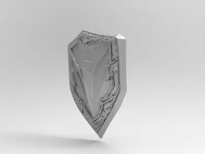 sci-fi fantasy shield 3D print model