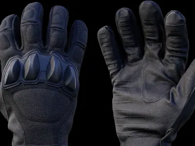 Tactical Gloves 037 Low-poly 3D model