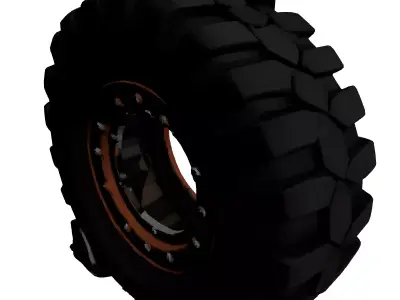 Heavy Duty OffRoad Industrial Tire 3D model