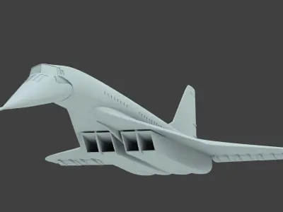 tu-144 prototype sst CCCP-68001 3D print model