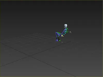 wheelchair person in motion 3D model