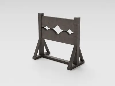 Medieval Stockade Low-poly 3D model