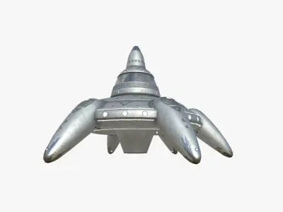 Alien Spaceship UFO G01 Steel - Sci Fi Spacecraft Design Low-poly 3D model