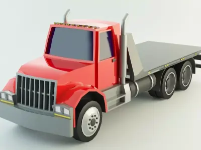 Low Poly Tow Truck 3D model