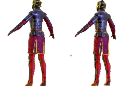 Subdivision 3D Women The Light Knight Low-poly 3D model purchase