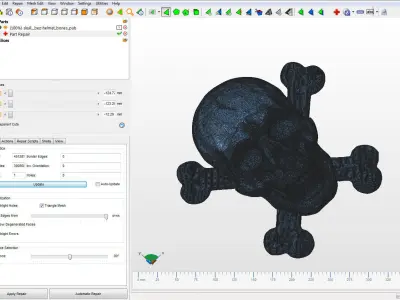 The bas-relief of anatomically correct skulls with the bones 3D print model