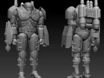 Blaze Trooper Articularion One12 Scale 3D files 3D print model