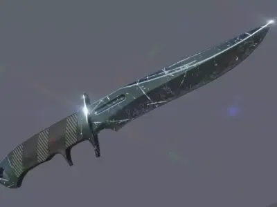 Tactical Knife Free low-poly 3D model
