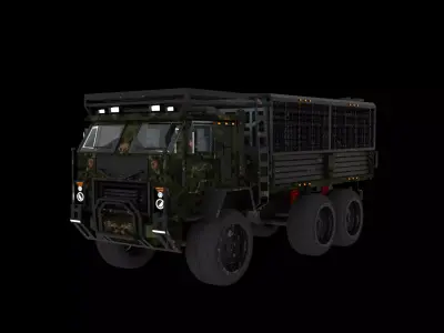 Military Vehicule KamAZ-53501 Low-poly 3D model Low-poly 3D model