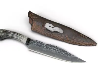 Knife Low-poly 3D model 24