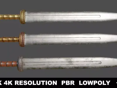 Gladius sword Low-poly 3D model