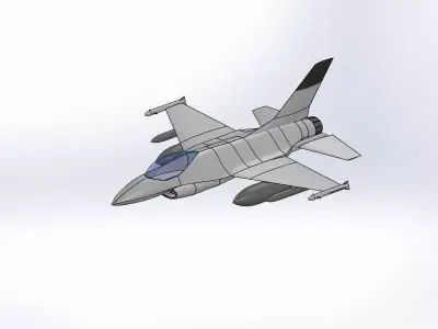 F16 FIGHTER JET 3D print model