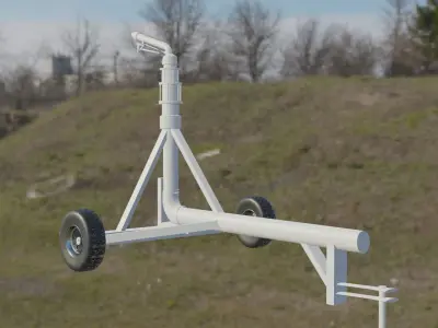 Water Canon Low-poly 3D model