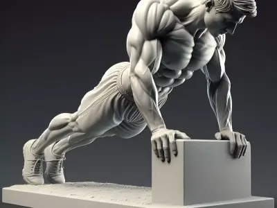 Push Up Gym Athlete 3D print model
