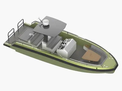 8 Meter Yacht Tender Runabout  3D model