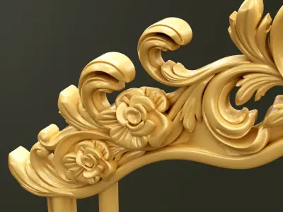 Classic Style Wooden Mirror Frame for CNC 3D model buy