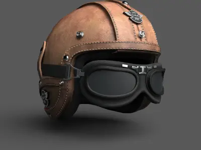 Helmet military Scifi low poly 3d model  Low-poly 3D model