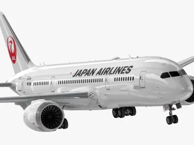 Boeing 787-8 Japan Airlines 3D model purchase