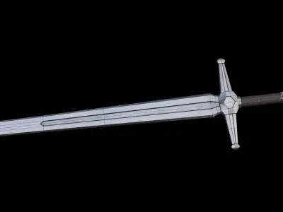  low-poly model Sword   Low-poly 3D model