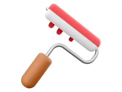 3d Paint roller 3D model