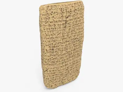 Ancient Clay Tablet  Low-poly 3D model
