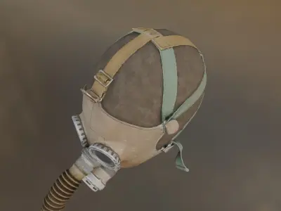 Gas Mask Old Low-poly 3D model