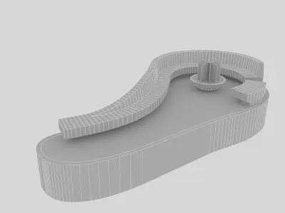 garden fire pit 3D model
