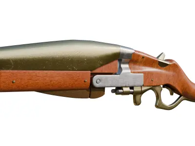 Fantasy Hand cannon Low-poly 3D model