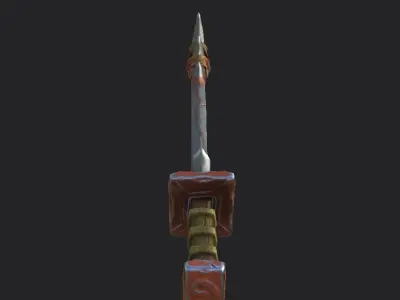 Stylized Lizard Sword PBR low-poly PBR-SPEC-GLOSS Low-poly 3D model