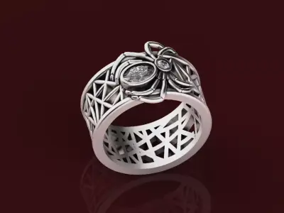 Antique Spider Ring 3D print model