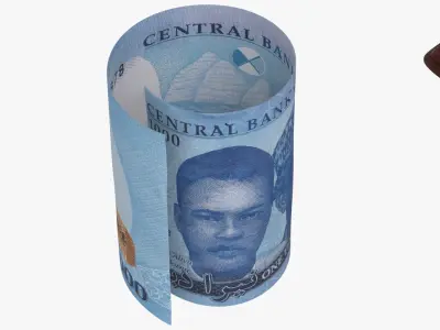 Nigeria 1000 Naira Wallet Money Purse 3D model