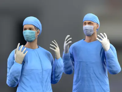 Surgeons Characters 3D model
