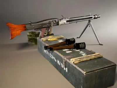 MG 42  German Machine Gun Set 3D model