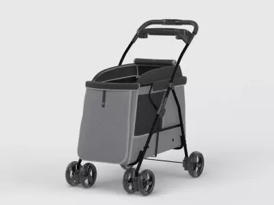 Baby stroller 3D model 3D model 4
