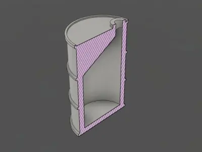 Oil Tank 3D print model