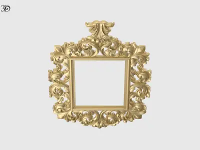 Baroque Mirror Frame 3D print model