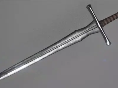 Longsword sword Low-poly 3D model buy
