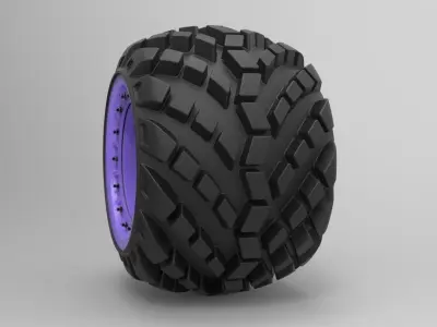 Arched offroad wheel 3D model