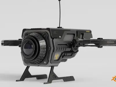 Sci Fi Military Robot Drone Concept 3D model