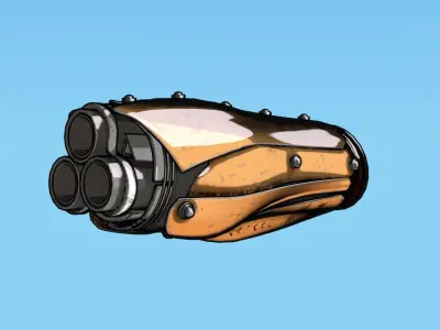 Arm Cannon Low-poly 3D model