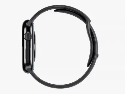 Apple Watch 10 Aluminum Jet Black with Sport Band 3D model