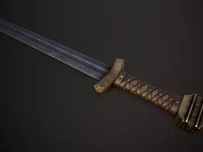 Old Norse Sword - Konungr Vega Low-poly 3D model