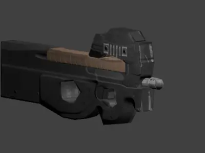 P90-weapon gun Low-poly 3D model