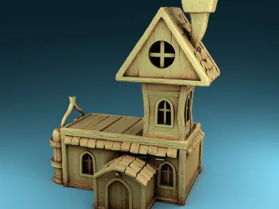 Stylized Middle Ages Set Part 1 3D print model